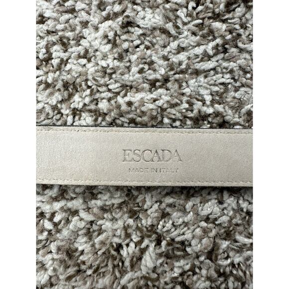 Vintage Escada Dark Gray Suede Belt with Silver Buckle main image 9